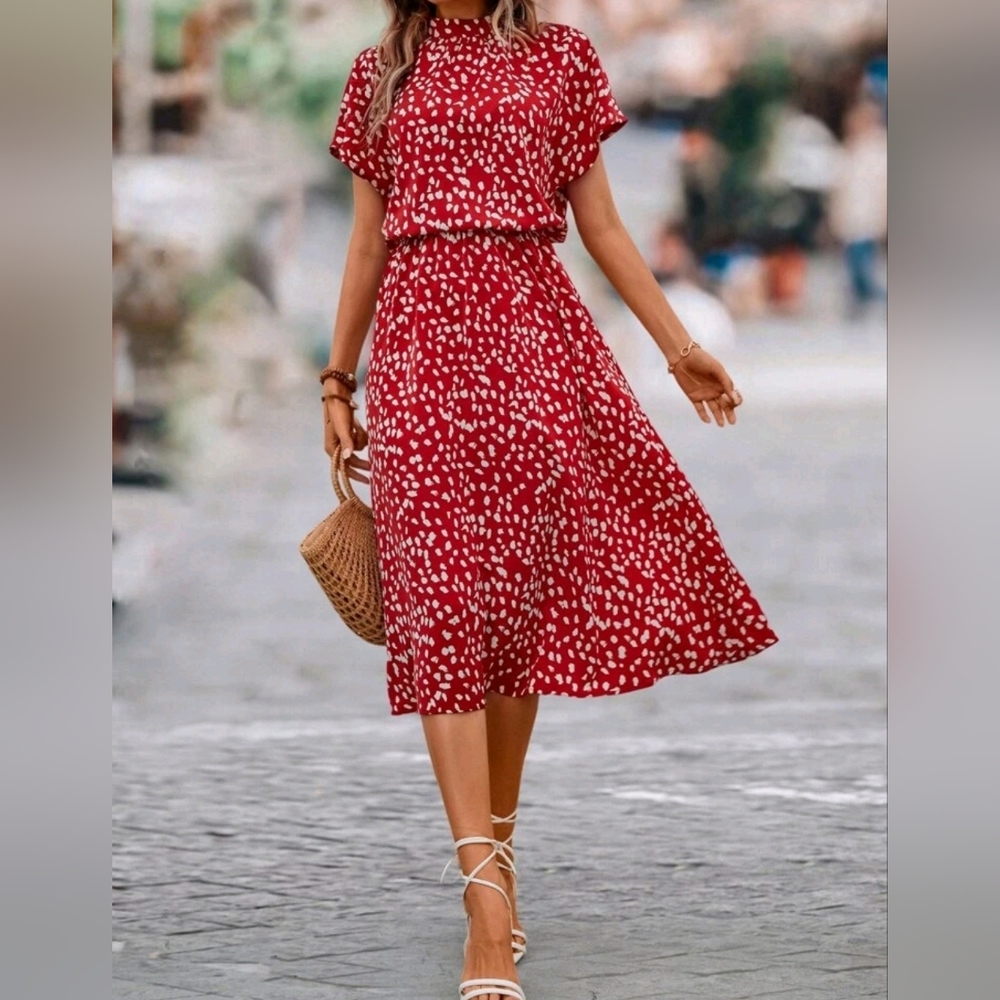 Red A line Dress